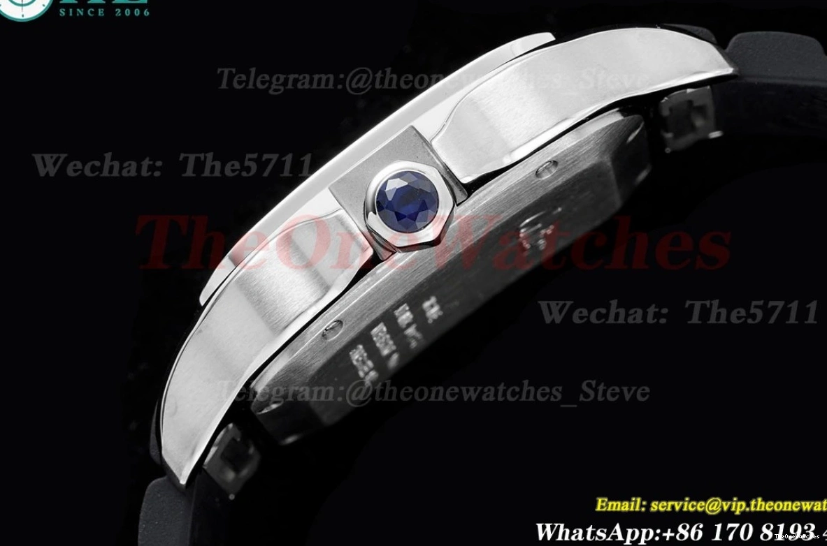 XL MY9019 SS White Cartier De Mens Rmn GF 40MM RU Santos 0408